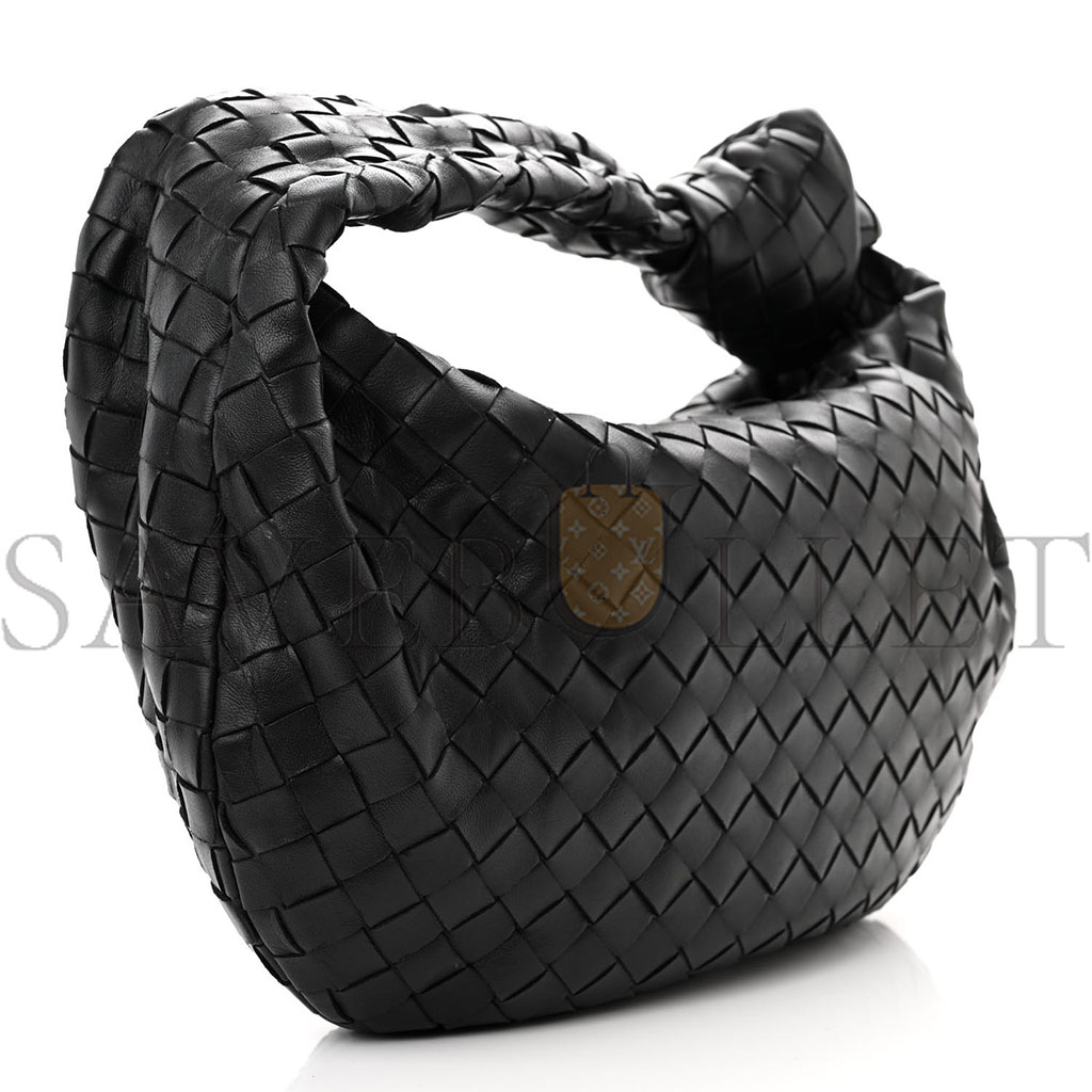 BOTTEGA VENETA NAPPA INTRECCIATO TEEN JODIE HOBO BLACK (37*25*8cm)